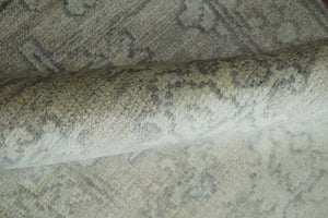 Persian Oushak 2x3 Hand Knotted Beige and Gray Traditional Wool Rug