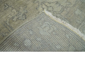 Persian Oushak 2x3 Hand Knotted Beige and Gray Traditional Wool Rug