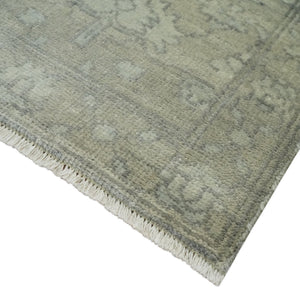 Persian Oushak 2x3 Hand Knotted Beige and Gray Traditional Wool Rug