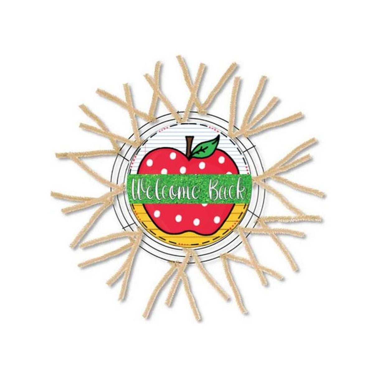 Personalized Apple Teacher Wreath Sign