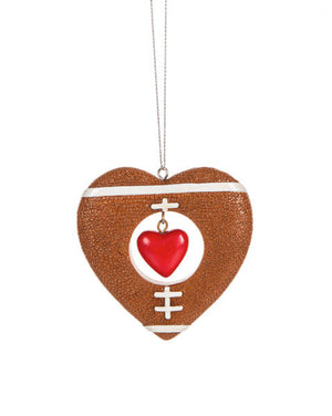 Sports Heart Ornament -  Football