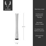 Harrison muddler in silver viski®