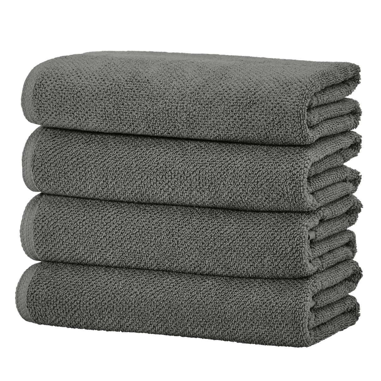 Cotton textured bath towel set - acacia collection