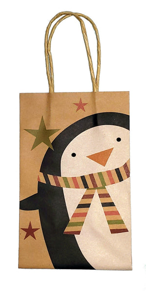Jr Cub Kraft Gift Bag - Candy Canes