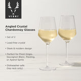 Raye crystal angled chardonnay glasses viski®