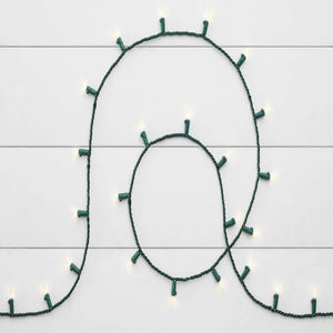 100 Warm White LED Green Wire Lights