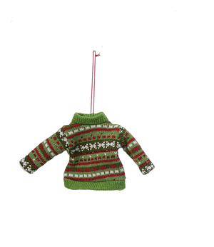 Fabric Cozy Knit Sweater Ornament -