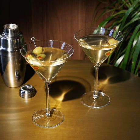 Stemmed crystal martini glasses by viski®