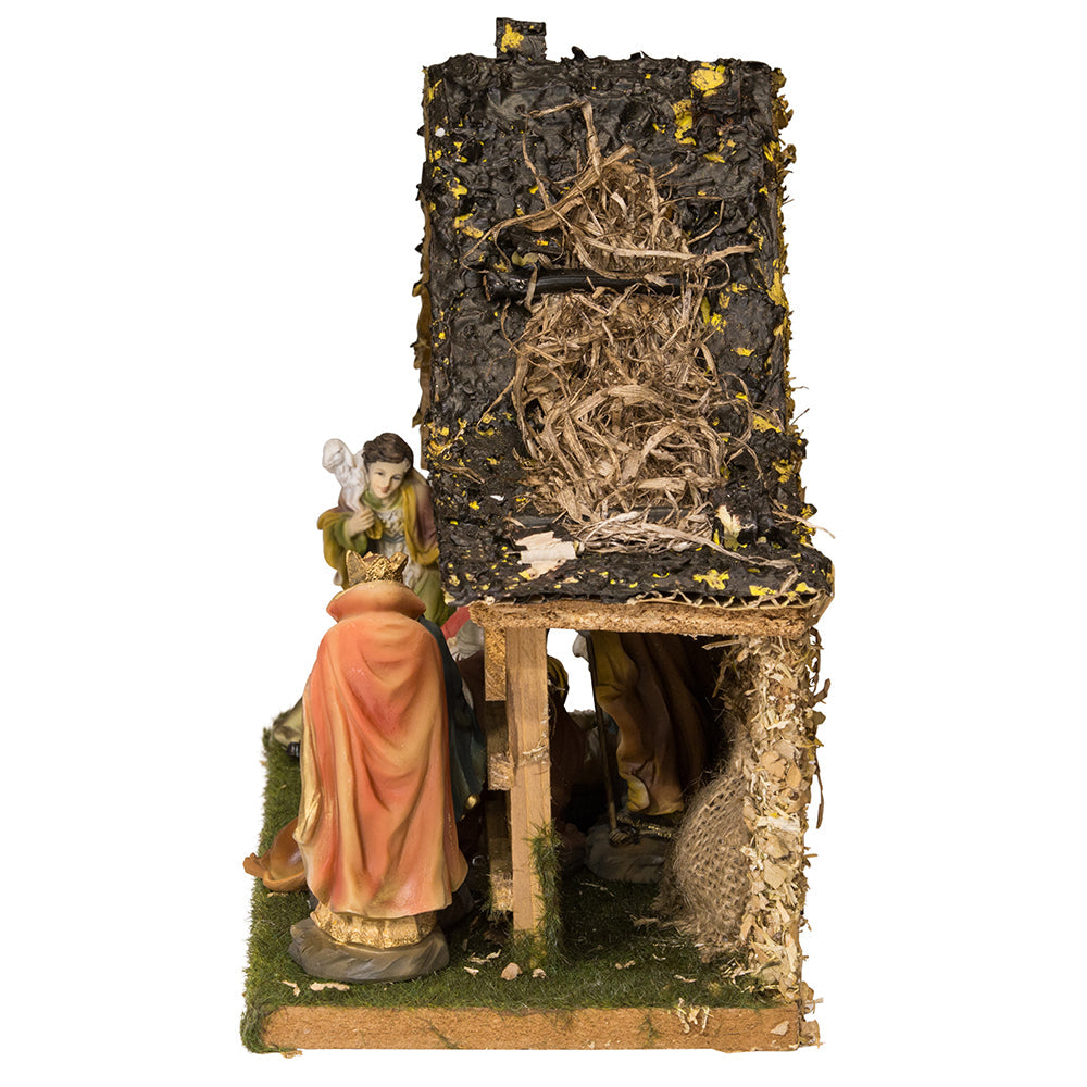 Musical Lighted Nativity Set With Stable - 11 Piece Set