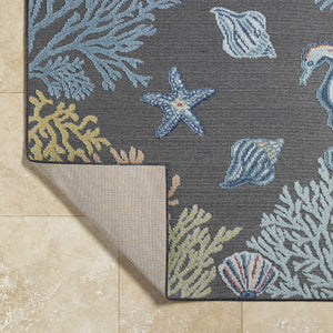 Pasca Charcoal Outdoor Area Rug - Clearance