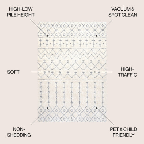 Pia Moroccan Trellis Plush Carved Area Rug - Tuesday Morning - Area Rugs
