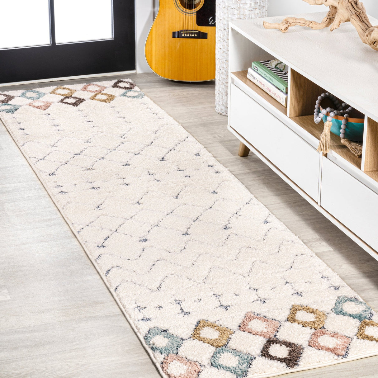 Pia Moroccan Trellis Plush Carved Runner Rug - Tuesday Morning - Runner Rugs