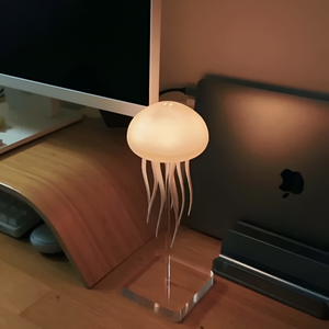 LED Jellyfish Lamp RGB Color Changing Mood Light with Voice Control