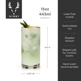 Meridian crystal highball glasses viski®
