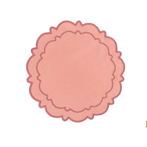 Harmony Pink Round Fabric Placemat