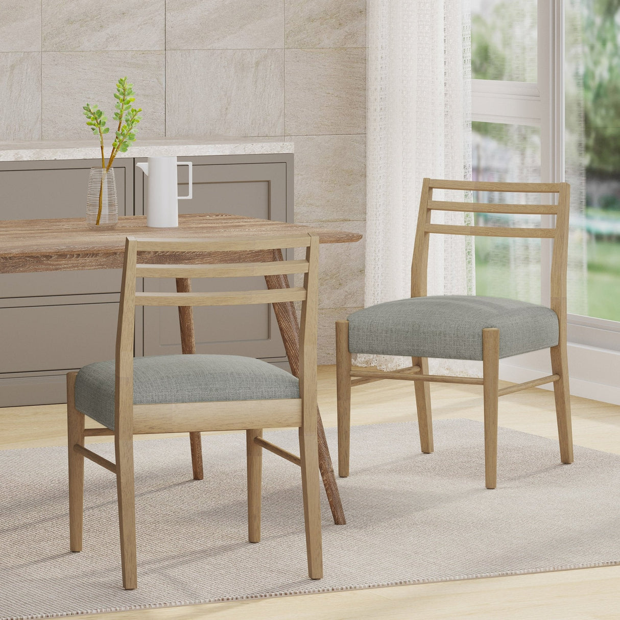 Pinnacle Dining Chair Set of 2 by GigaTech in Beige or Grey