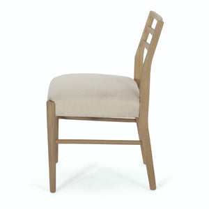 Pinnacle Dining Chair Set of 2 with Upholstered Seat - Beige or Grey