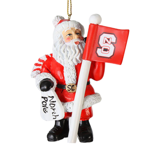 NC State Santa Claus Resin Ornament