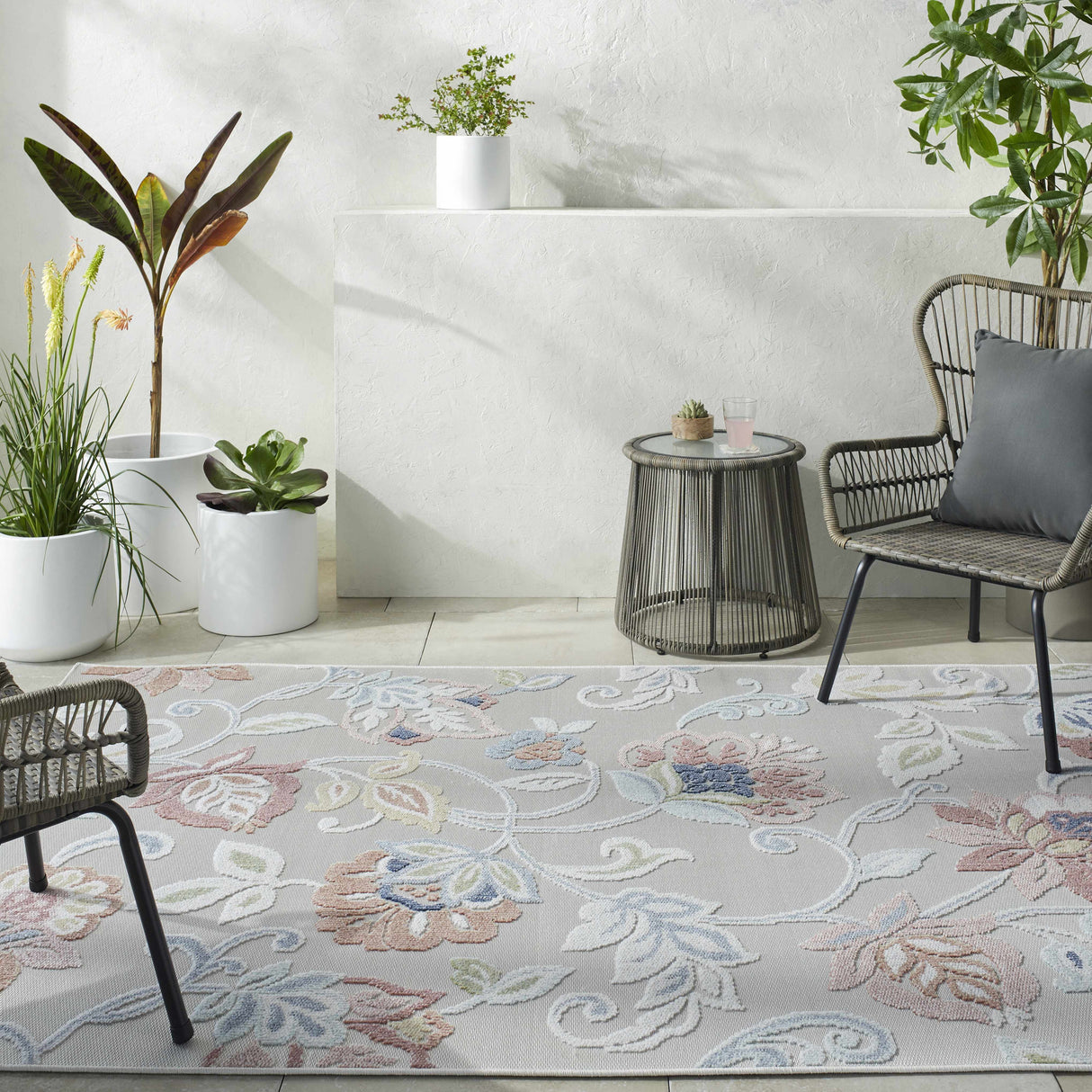 Piers Light Slate Area Rug