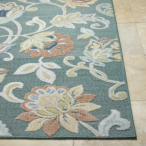 Piers Medium Green Area Rug
