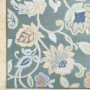 Piers Medium Green Area Rug