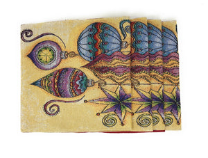 Set of 4-Pieces Starry Bohemian Lantern Ornaments Christmas Tapestry Placemats 13” x 19” (14916)