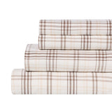 100% Cotton Flannel Sheet Set Plaid Classic Modern Farmhouse Deep Pocket - Sheet Set by Superior Brand