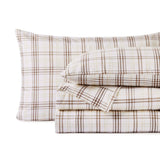 100% Cotton Flannel Sheet Set Plaid Classic Modern Farmhouse Deep Pocket - Sheet Set by Superior Brand