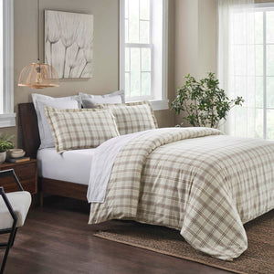 Plaid Flannel Cotton Classic Modern Farmhouse Duvet Cover Set - Duvet Cover Set by Superior Brand