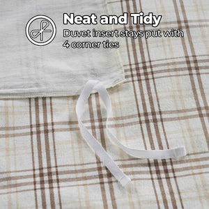 Plaid Flannel Cotton Classic Modern Farmhouse Duvet Cover Set - Duvet Cover Set by Superior Brand
