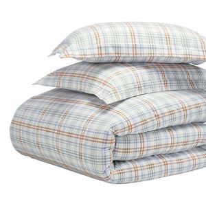 Plaid Flannel Cotton Classic Modern Farmhouse Duvet Cover Set - Duvet Cover Set by Superior Brand