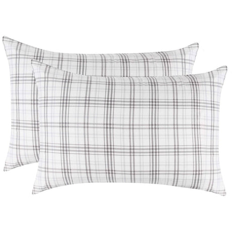 Plaid Flannel Cotton Classic Modern Farmhouse Pillowcases, Set of 2 - Pillowcases by Superior Brand