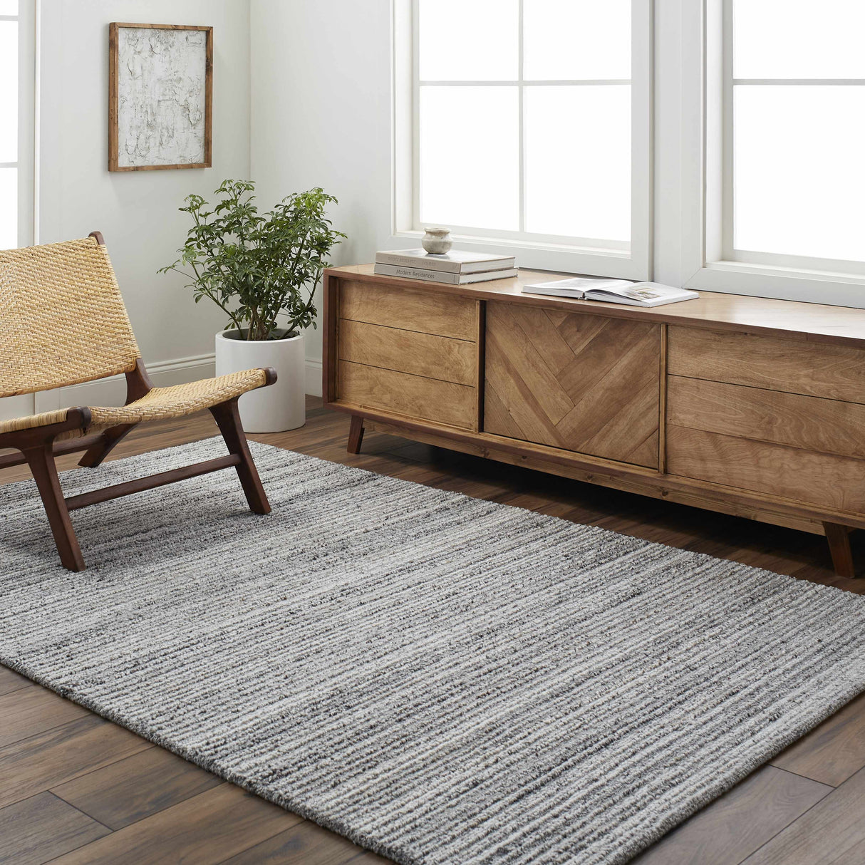 Palti Charcoal Area Rug - Clearance