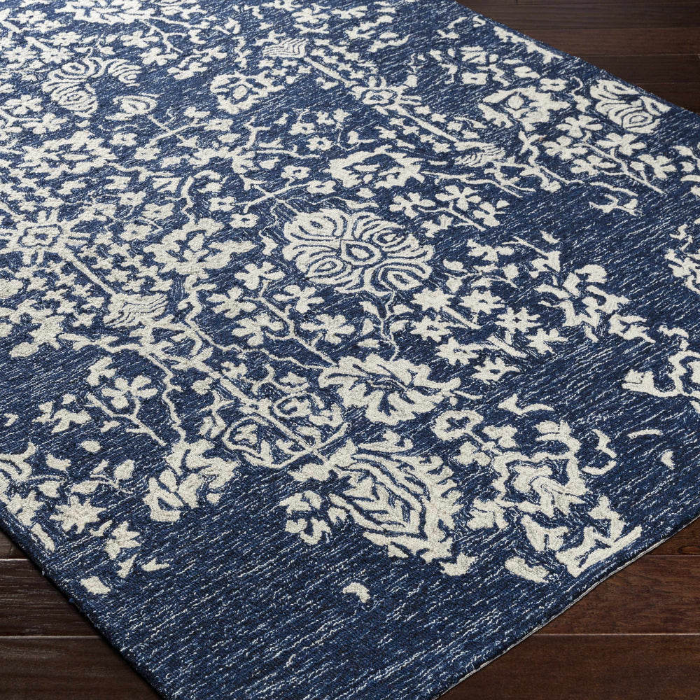 Poole Navy Wool Area Carpet