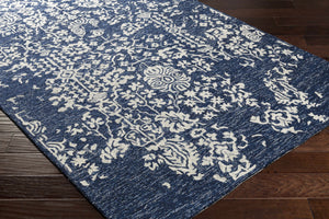 Poole Navy Wool Area Carpet