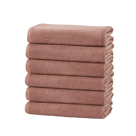 Cotton textured bath towel set - acacia collection