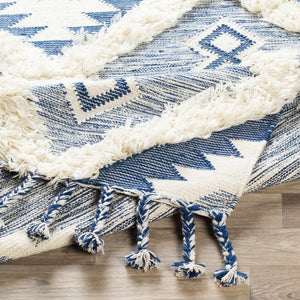 Painesdale Blue/White Wool Carpet - Clearance