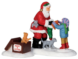 Santa and Kittens - 2 Piece Set