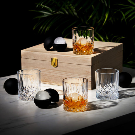 8-piece-crystal-liquor-glass-and-ice-sphere-wood-box-set-vis-Bar-&-Beverage-Accessories