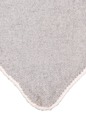 Polar Bear Pattern Ivory And Black Hand Tufted 1x1 Wool Area Rug