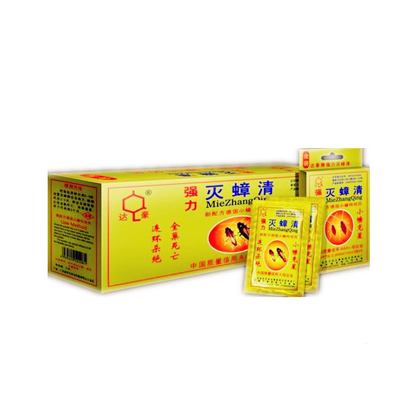 Miezhangqing Cockroach Killing Bait Powder 10pcs – Chinese Roach Bait for Kitchen, Restaurant & Home