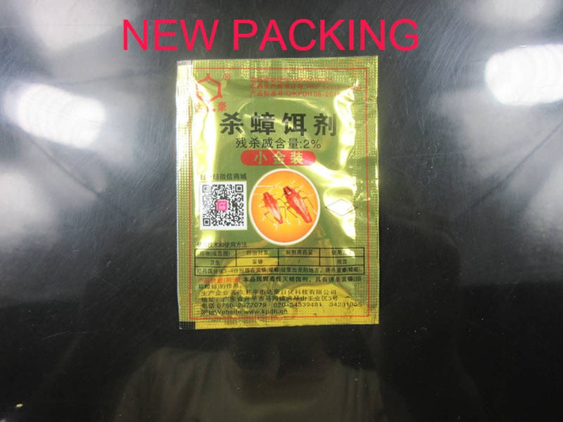 Miezhangqing Cockroach Killing Bait Powder 10pcs – Chinese Roach Bait for Kitchen, Restaurant & Home