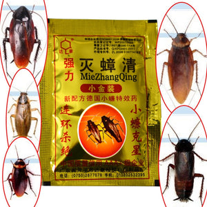 Miezhangqing Cockroach Killing Bait Powder 10pcs – Chinese Roach Bait for Kitchen, Restaurant & Home