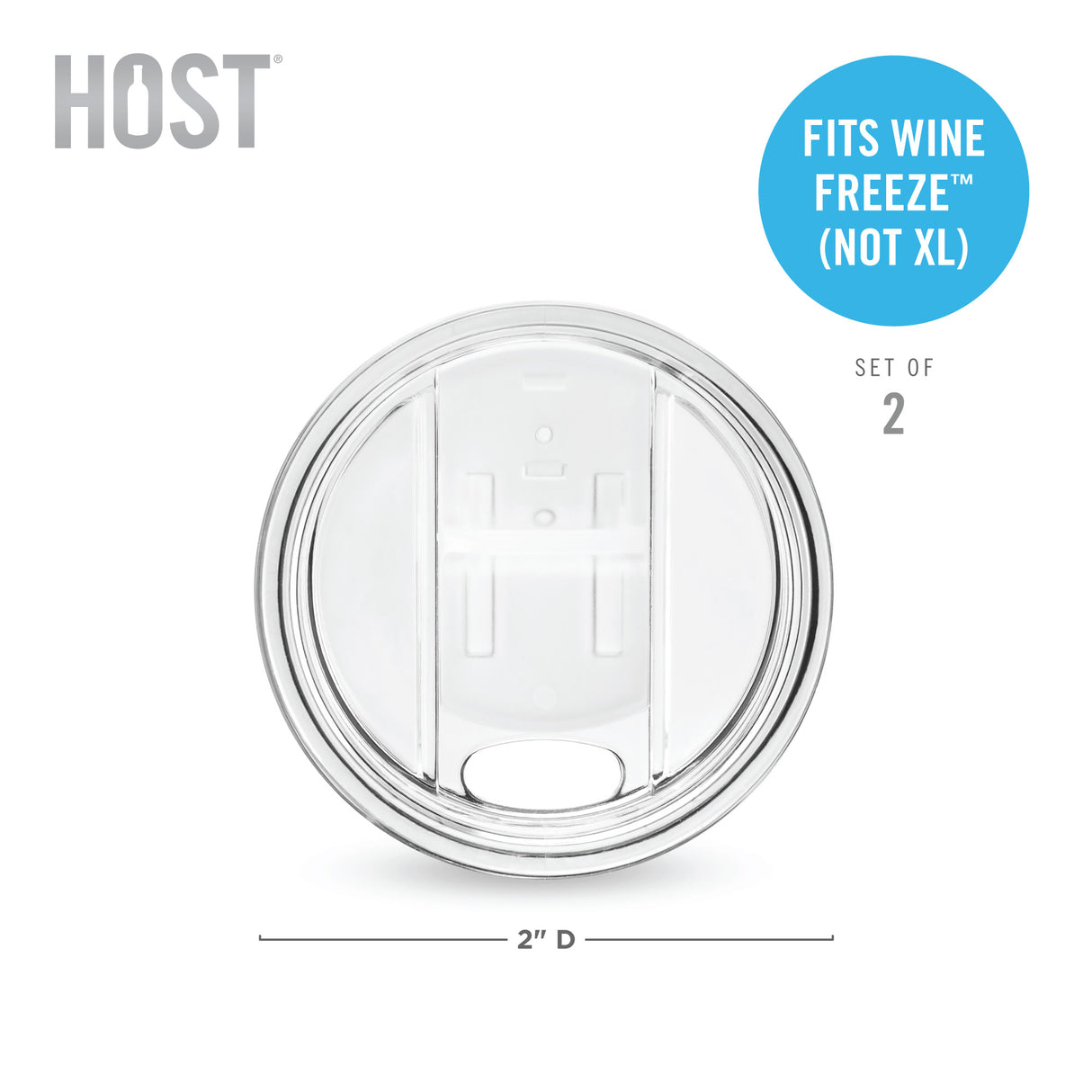 Wine FREEZE™ Lid Set – Sliding Tab Closure for Wine Tumblers (Set of 2)
