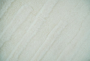 Premium 8x10 carved Texture Ivory hand knotted wool Area rug