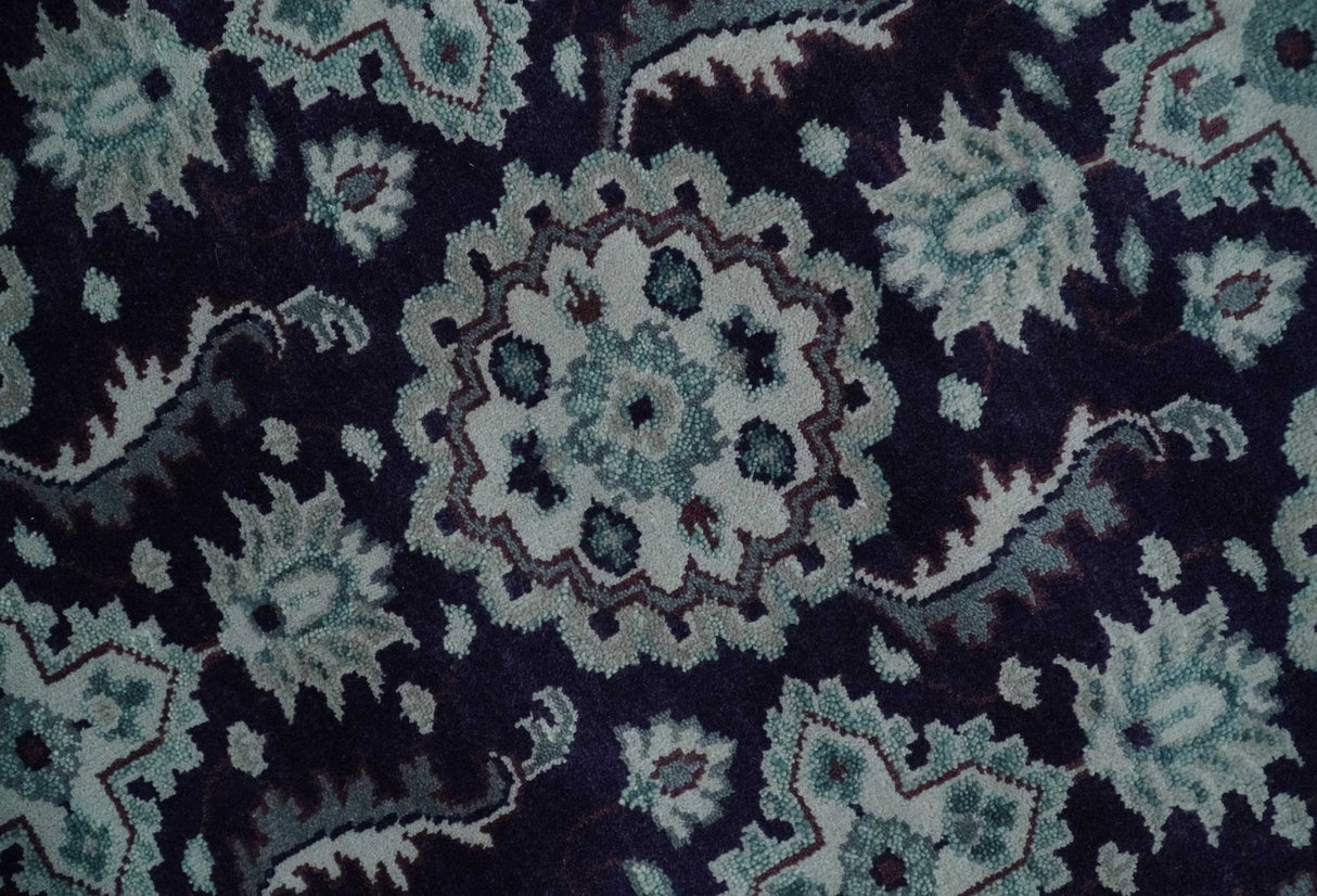 Premium Antique Style Silver, Gray and Black Hand knotted Traditional wool Area Rug
