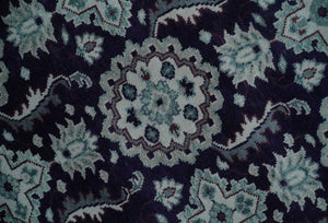 Premium Antique Style Silver, Gray and Black Hand knotted Traditional wool Area Rug