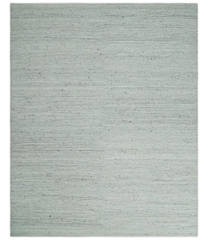 Premium Contemporary loop Pile Ivory Hand woven wool Area Rug