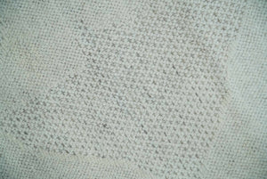 Premium look Solid Ivory Antique carved Design 9x12 Hand knotted wool Area Rug