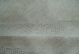 Premium look Solid Ivory Antique carved Design 9x12 Hand knotted wool Area Rug